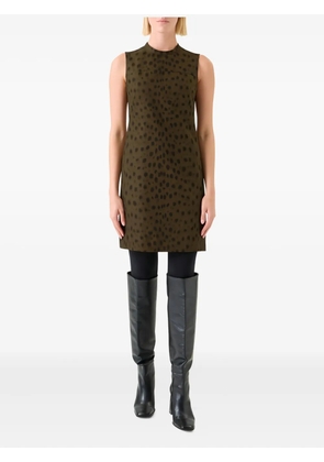 Akris Punto leopard-print sleeveless mini dress - Green