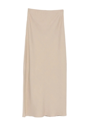 Brunello Cucinelli side slit straight skirt - Neutrals