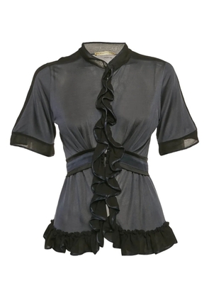 Balenciaga Pre-Owned ruffle-detail top - Blue