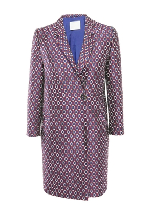 BOSS GREEN HUGO BOSS 2010s geometric-print coat - Purple