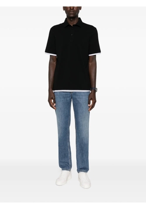 Brunello Cucinelli trim polo shirt - Black