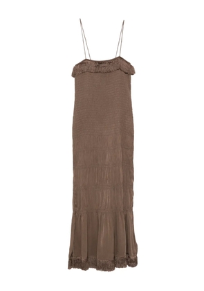 By Malene Birger Nova fringed maxi dress - Brown