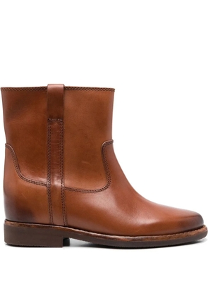 ISABEL MARANT Susee leather ankle boots - Brown