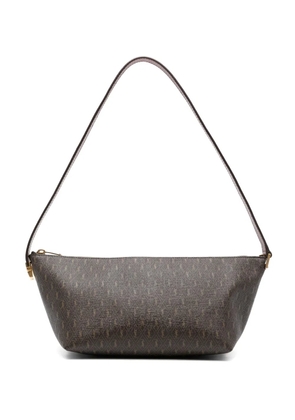 Saint Laurent monogram-print shoulder bag - Brown