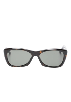 Saint Laurent Eyewear rectangle frame sunglasses - Brown