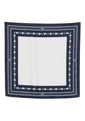 Maje polka-dot silk scarf - Blue