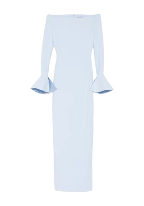 Solace London Anica bell-sleeve maxi dress - Blue
