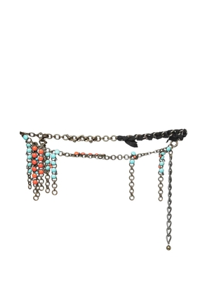 Lanvin Pre-Owned beaded chain belt - Metallic