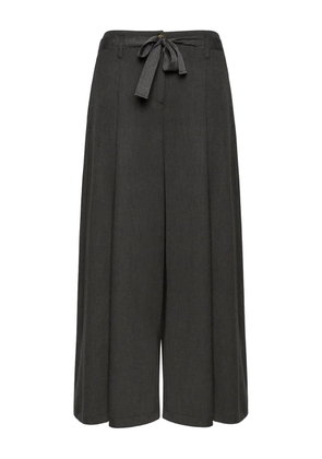 ELENA MIRO` tie-waist pleated shorts - Grey