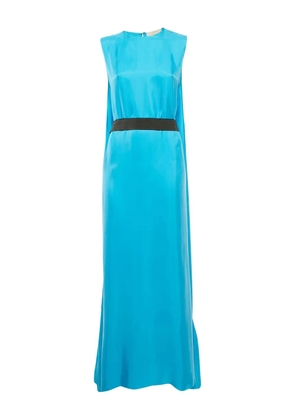 Roksanda ruffled-hem satin dress - Blue