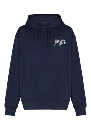 Balmain printed hoodie - Blue