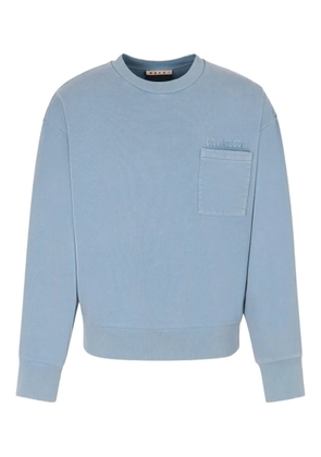 Marni chest-pocket logo sweatshirt - Blue