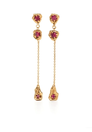 LOVENESS LEE Naha ruby drop earrings - Gold