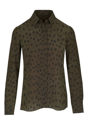Akris Punto leopard-print silk shirt - Brown