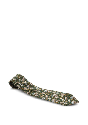 Celine Pre-Owned printed silk tie - Green