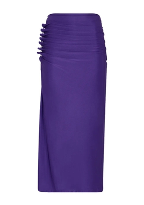 Rabanne draped midi skirt - Purple