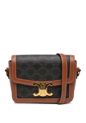 Celine Pre-Owned 2020 Teen Coated Canvas Triomphe crossbody bag - Brown