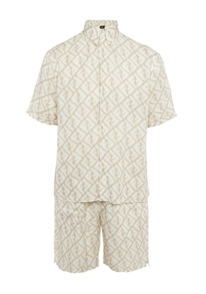 Fendi Pre-Owned geometric-print linen set - Neutrals