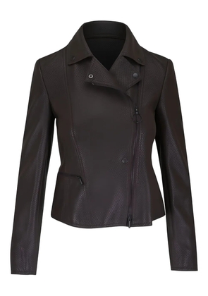 Akris Punto zip-up leather jacket - Brown