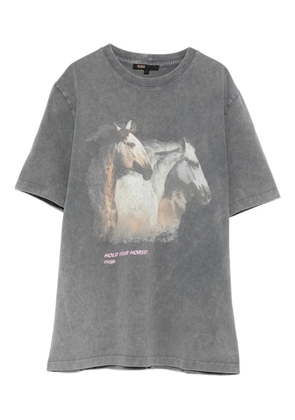Maje horse graphic T-shirt - Grey