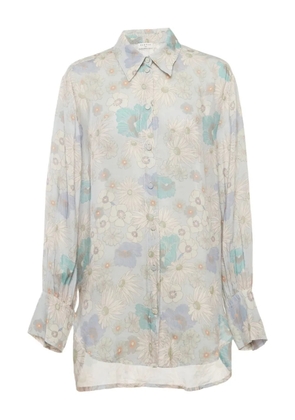 SANDRO floral-print shirt - Blue