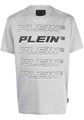 Philipp Plein Plein repeat logo T-shirt - Grey