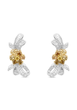 HYT Jewelry 18K white and yellow gold diamond earrings - Silver