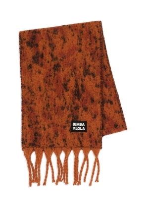 Bimba y Lola fringed patterned scarf - Orange