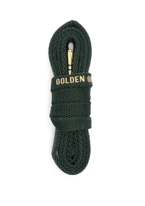 Golden Goose logo-print shoe laces - Green