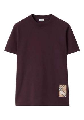 Burberry check-label cotton T-shirt - Red