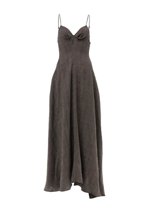 YANGKEHAN knotted maxi dress - Brown