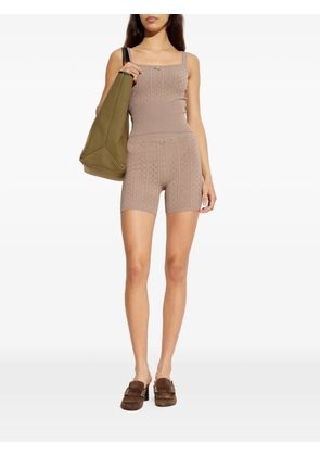 JW Anderson ribbed bow shorts - Neutrals