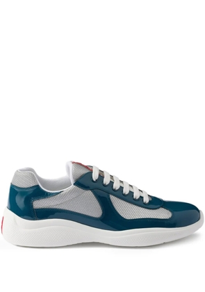 Prada patent-leather logo-detail sneakers - Blue