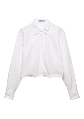 Prada triangle-logo long-sleeve shirt - White
