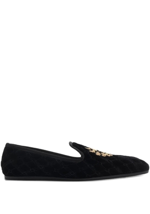 Burberry quilted crest-embroidery loafers - Black