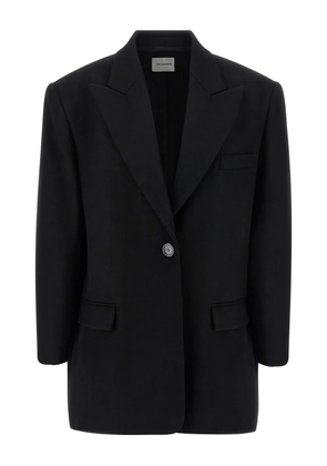 THE ANDAMANE padded peak-lapel blazer - Black