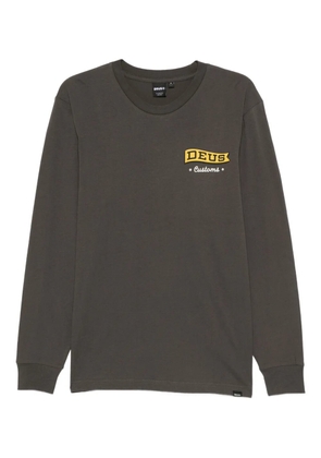 Deus Ex Machina long-sleeve logo-print T-shirt - Grey