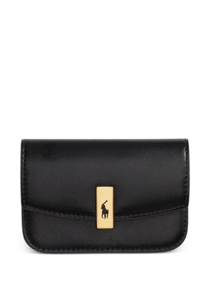 Polo Ralph Lauren logo-plaque leather wallet - Black
