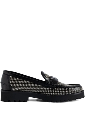 Zadig&Voltaire studded patent-leather loafers - Black