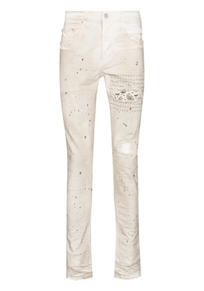 Purple Brand bandana patch skinny jeans - Neutrals