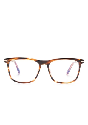 TOM FORD Eyewear rectangular-frame glasses - Brown