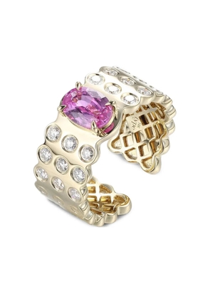 Type Jewelry 14K yellow gold Leggo 2.0 sapphire and diamond ring