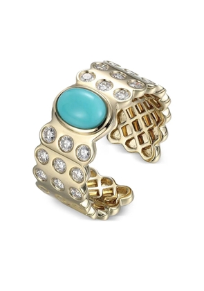 Type Jewelry 18K yellow gold Leggo 2.0 turquoise and diamond ring