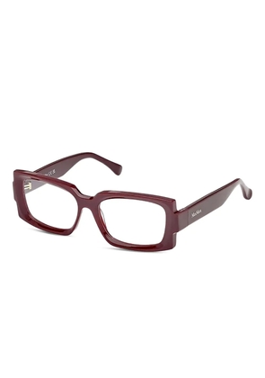 Max Mara Eyewear rectangle-frame glasses - SHINY BORDEAUX