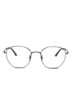 Giorgio Armani geometric-frame glasses - Grey