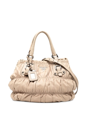 Prada Pre-Owned 2010-2025 Nappa Gaufre satchel - Brown