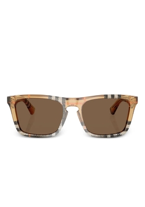 Burberry Eyewear checked square-frame sunglasses - Neutrals
