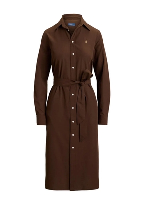 Polo Ralph Lauren Polo Pony long-sleeved dress - Brown