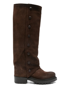 Metisse 40mm button detail boots - Brown