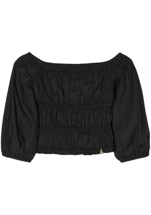 Patrizia Pepe off-shoulder shirred top - Black